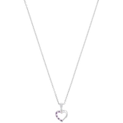 Prinzessin Lillifee 925 Sterling Silber Mädchen Kinder Schmuck, mit Zirkonia synth., Lila, Herz, Kommt in Schmuck Geschenk Box Prinzessin Lillifee 925 Sterling Silber Mädchen Kinder Schmuck, mit Zirkonia synth., Lila, Herz, Kommt in Schmuck Geschenk Box