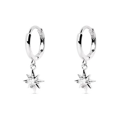 SINGULARU Polar Star Ohrringe. Sterlingsilber mit Rhodium-Beschichtung. Schmuck für Damen. SINGULARU Polar Star Ohrringe. Sterlingsilber mit Rhodium-Beschichtung. Schmuck für Damen.