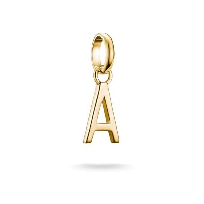 THOMAS SABO Charm-Anhänger Buchstabe A Connect vergoldet 18k Vergoldung, Recyceltes 925 Silber THOMAS SABO Charm-Anhänger Buchstabe A Connect vergoldet 18k Vergoldung, Recyceltes 925 Silber