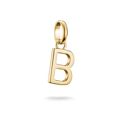 THOMAS SABO Charm-Anhänger Buchstabe B Connect vergoldet 18k Vergoldung, Recyceltes 925 Silber THOMAS SABO Charm-Anhänger Buchstabe B Connect vergoldet 18k Vergoldung, Recyceltes 925 Silber