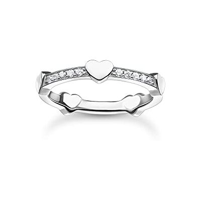 THOMAS SABO Ring Pavé mit Herzen silber 925 Sterlingsilber THOMAS SABO Ring Pavé mit Herzen silber 925 Sterlingsilber