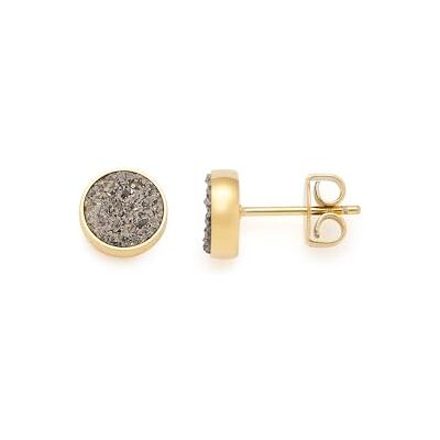 JEWELS BY LEONARDO Ohrringe Odelle • 1 Paar Ohr-Stecker aus goldfarbenem Edelstahl • braun funkelnder Achat-Stein • Schmuck Geschenk für Frauen • 025208 JEWELS BY LEONARDO Ohrringe Odelle • 1 Paar Ohr-Stecker aus goldfarbenem Edelstahl • braun funkelnder Achat-Stein • Schmuck Geschenk für Frauen • 025208