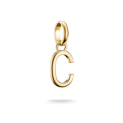 THOMAS SABO Charm-Anhänger Buchstabe C Connect vergoldet 18k Vergoldung, Recyceltes 925 Silber THOMAS SABO Charm-Anhänger Buchstabe C Connect vergoldet 18k Vergoldung, Recyceltes 925 Silber