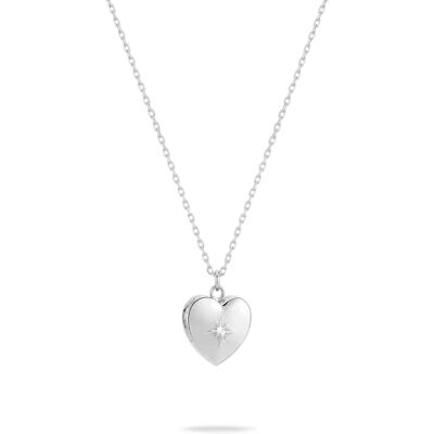 Tamaris Halskette für Damen, Halsschmuck mit Herz-Amulett aus Edelstahl, wasserfest, kleines Herz Silber Tamaris Halskette für Damen, Halsschmuck mit Herz-Amulett aus Edelstahl, wasserfest, kleines Herz Silber