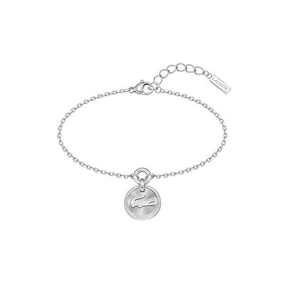 Lacoste Damen Schmuck Kollektion MEMENTO aus Edelstahl mit Krokodilgraviertem Anhänger – Halskette, Armband und Steckerohrringe Lacoste Damen Schmuck Kollektion MEMENTO aus Edelstahl mit Krokodilgraviertem Anhänger – Halskette, Armband und Steckerohrringe