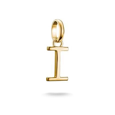 THOMAS SABO Charm-Anhänger Buchstabe I Connect vergoldet 18k Vergoldung, Recyceltes 925 Silber THOMAS SABO Charm-Anhänger Buchstabe I Connect vergoldet 18k Vergoldung, Recyceltes 925 Silber