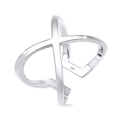 Elli Ring Damen Kreuz Symbol Geo in 925 Sterling Silber Elli Ring Damen Kreuz Symbol Geo in 925 Sterling Silber