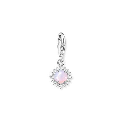 THOMAS SABO Damen Charm-Anhänger opalfarbener Stein rosa schimmernd Charm Club 925 Sterlingsilber 1866-166-7 THOMAS SABO Damen Charm-Anhänger opalfarbener Stein rosa schimmernd Charm Club 925 Sterlingsilber 1866-166-7