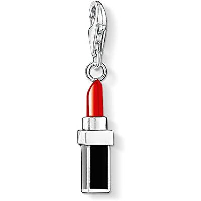 THOMAS SABO Charm-Anhänger Roter Lippenstift 925er Sterlingsilber, Schwarz, Rot Emailliert THOMAS SABO Charm-Anhänger Roter Lippenstift 925er Sterlingsilber, Schwarz, Rot Emailliert
