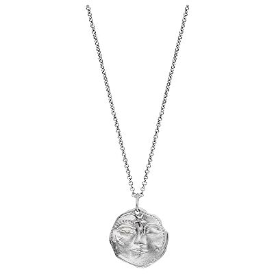 Engelsrufer Damen-Halskette mit Sonne Mond und Sterne-Anhänger aus Sterling-Silber in der Farbe Silber, Länge: 42 + 4 + 4cm, ERN-SUNMOONSTARS Engelsrufer Damen-Halskette mit Sonne Mond und Sterne-Anhänger aus Sterling-Silber in der Farbe Silber, Länge: 42 + 4 + 4cm, ERN-SUNMOONSTARS