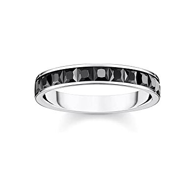 THOMAS SABO Ring schwarze Steine pavé silber 925 Sterlingsilber, Geschwärzt THOMAS SABO Ring schwarze Steine pavé silber 925 Sterlingsilber, Geschwärzt