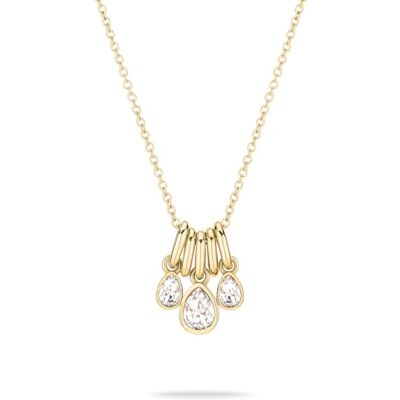 Echtzeit Halskette Like Diamonds 45 cm, gold Edelstahl mit 14 Karat Vergoldung verstellbare Kette mit Zirkonia tropfenförmige Anhänger wasserfest & hautfreundlich Echtzeit Halskette Like Diamonds 45 cm, gold Edelstahl mit 14 Karat Vergoldung verstellbare Kette mit Zirkonia tropfenförmige Anhänger wasserfest & hautfreundlich