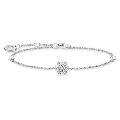 THOMAS SABO Armband Schneeflocke mit weißen Steinen silber 925 Sterlingsilber THOMAS SABO Armband Schneeflocke mit weißen Steinen silber 925 Sterlingsilber