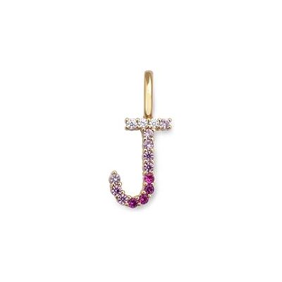 SINGULARU Letter Spark Sakura Charm. Sterlingsilber mit 18 Kt Vergoldeter Beschichtung und Zirkonia. Schmuck für Damen. Buchstabe J. SINGULARU Letter Spark Sakura Charm. Sterlingsilber mit 18 Kt Vergoldeter Beschichtung und Zirkonia. Schmuck für Damen. Buchstabe J.