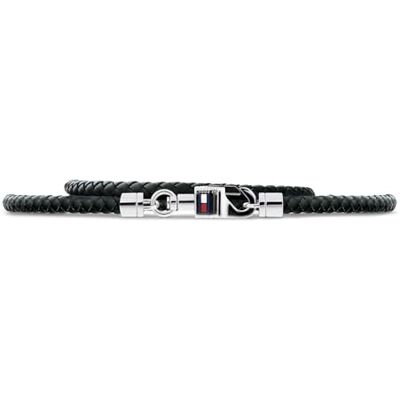Tommy Hilfiger Jewelry Geflochtenes Lederarmband für Herren Schwarze Farbe 2701063 Tommy Hilfiger Jewelry Geflochtenes Lederarmband für Herren Schwarze Farbe 2701063