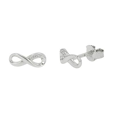 TOM TAILOR Ohrstecker für Damen, Sterling Silber 925, mit Zirkonia, 4 mm, silber, Infinity, Geschenkidee, Ohrschmuck, Damenschmuck, 2100585 TOM TAILOR Ohrstecker für Damen, Sterling Silber 925, mit Zirkonia, 4 mm, silber, Infinity, Geschenkidee, Ohrschmuck, Damenschmuck, 2100585