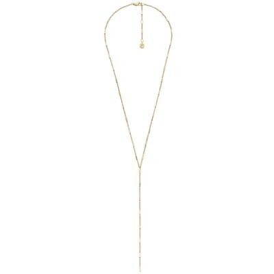 Fossil Damen-Edelstahl oder Sterlingsilber-Halskette mit Karabinerverschluss, Butter-Gold Fossil Damen-Edelstahl oder Sterlingsilber-Halskette mit Karabinerverschluss, Butter-Gold