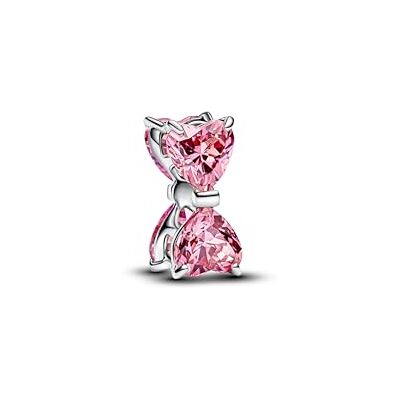 PANDORA Rosafarbene Schleife Charm 794253C01 Charm Anhänger PANDORA Rosafarbene Schleife Charm 794253C01 Charm Anhänger