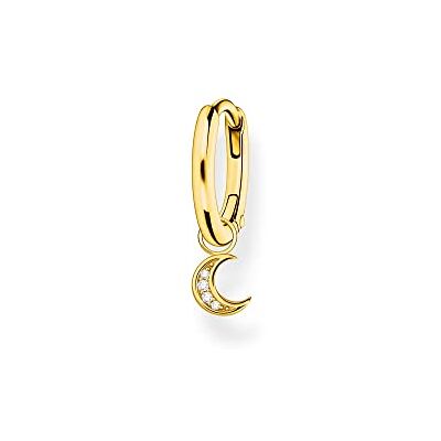 THOMAS SABO Einzel Creole mit Mond Anhänger gold 925 Sterlingsilber, 750 Gelbgold Vergoldung THOMAS SABO Einzel Creole mit Mond Anhänger gold 925 Sterlingsilber, 750 Gelbgold Vergoldung