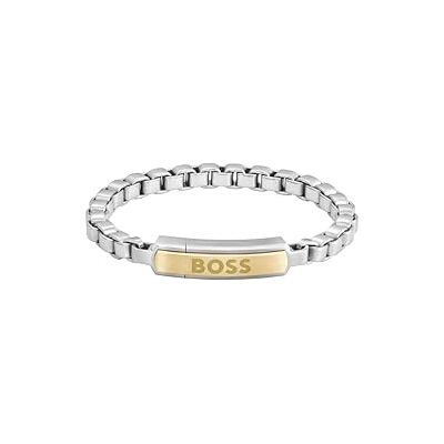 Boss Jewelry Halskette oder Gliederarmband für Herren Kollektion DEVON aus Zweifarbiges Edelstahl, Bracelet Boss Jewelry Halskette oder Gliederarmband für Herren Kollektion DEVON aus Zweifarbiges Edelstahl, Bracelet