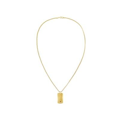 Tommy Hilfiger Jewelry Halskette mit Anhänger für Herren aus Gelbgold mit einer Gravierten Plakette 2790628 Tommy Hilfiger Jewelry Halskette mit Anhänger für Herren aus Gelbgold mit einer Gravierten Plakette 2790628
