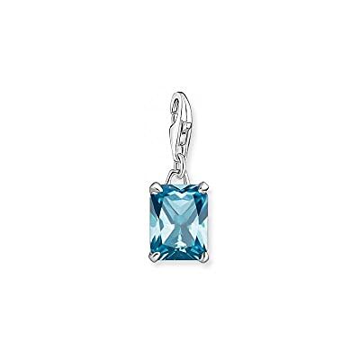 THOMAS SABO Damen Charm-Anhänger Großer Stein blau 925 Sterlingsilber 1871-009-31 THOMAS SABO Damen Charm-Anhänger Großer Stein blau 925 Sterlingsilber 1871-009-31