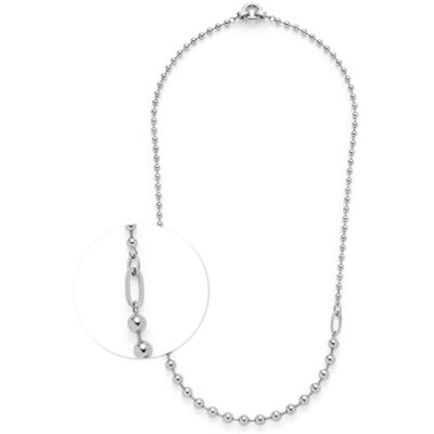 JEWELS BY LEONARDO Halskette Clip & Mix Dotty • mittellange Kugel-Kette aus silberfarbenem Edelstahl • Mix aus feinen und kräftigeren Kugeln • 60-61,3 cm Länge • Schmuck Geschenk für Frauen • 024922 JEWELS BY LEONARDO Halskette Clip & Mix Dotty • mittellange Kugel-Kette aus silberfarbenem Edelstahl • Mix aus feinen und kräftigeren Kugeln • 60-61,3 cm Länge • Schmuck Geschenk für Frauen • 024922