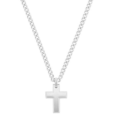 TOM TAILOR Kette mit Anhänger für Herren, Edelstahl, 50+5 cm, silber, Kreuz-Anhänger, Geschenkidee, Halsschmuck, Herrenschmuck, 2100636 TOM TAILOR Kette mit Anhänger für Herren, Edelstahl, 50+5 cm, silber, Kreuz-Anhänger, Geschenkidee, Halsschmuck, Herrenschmuck, 2100636
