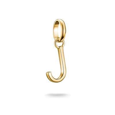 THOMAS SABO Charm-Anhänger Buchstabe J Connect vergoldet 18k Vergoldung, Recyceltes 925 Silber THOMAS SABO Charm-Anhänger Buchstabe J Connect vergoldet 18k Vergoldung, Recyceltes 925 Silber