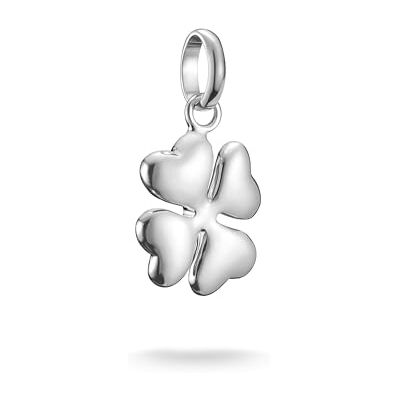THOMAS SABO Charm-Anhänger Glücksklee in 3D Connect Silber Recyceltes 925 Silber THOMAS SABO Charm-Anhänger Glücksklee in 3D Connect Silber Recyceltes 925 Silber