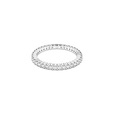 Swarovski Matrix Vittore Ring, Rundschliff, Weiß, Silberfarbenes Finish Swarovski Matrix Vittore Ring, Rundschliff, Weiß, Silberfarbenes Finish