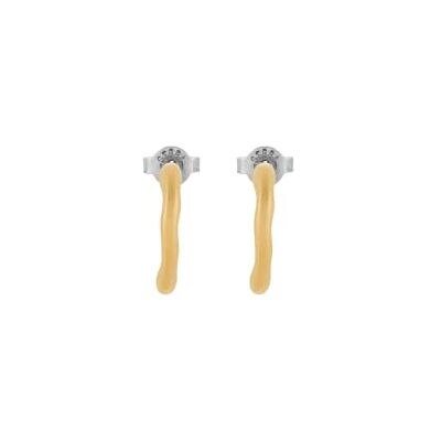 Skagen Women's Stainless Steel Push Back Earrings Mais Gold,1.54Lx1.5Wxcm Skagen Women's Stainless Steel Push Back Earrings Mais Gold,1.54Lx1.5Wxcm