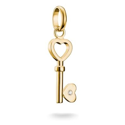 THOMAS SABO Charm-Anhänger Liebesschlüssel Connect vergoldet 18k Vergoldung, Recyceltes 925 Silber THOMAS SABO Charm-Anhänger Liebesschlüssel Connect vergoldet 18k Vergoldung, Recyceltes 925 Silber