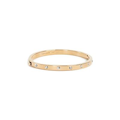 kate spade new york Set in Stone Armreif mit Scharnier, Klar/Gold kate spade new york Set in Stone Armreif mit Scharnier, Klar/Gold