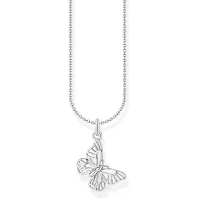 THOMAS SABO Kette mit Schmetterling-Anhänger Silber 925 Sterlingsilber THOMAS SABO Kette mit Schmetterling-Anhänger Silber 925 Sterlingsilber