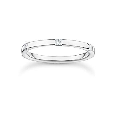 THOMAS SABO Ring mit weißen Steinen silber 925 Sterlingsilber THOMAS SABO Ring mit weißen Steinen silber 925 Sterlingsilber