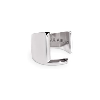 SINGULARU Letter Signet Personalisierter Ring. Messing mit Rhodium-Beschichtung. Schmuck für Damen. Buchstabe L. SINGULARU Letter Signet Personalisierter Ring. Messing mit Rhodium-Beschichtung. Schmuck für Damen. Buchstabe L.