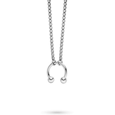 LIEBESKIND BERLIN Necklace Halskette aus Edelstahl Silber Box Chain verstellbar bis 45 cm wasserfest & hautfreundlich LIEBESKIND BERLIN Necklace Halskette aus Edelstahl Silber Box Chain verstellbar bis 45 cm wasserfest & hautfreundlich