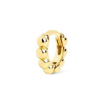 SINGULARU Einzelner Creolen-Ohrring Pebbles XS. Sterlingsilber mit 18 kt Goldbeschichtung. Schmuck für Damen SINGULARU Einzelner Creolen-Ohrring Pebbles XS. Sterlingsilber mit 18 kt Goldbeschichtung. Schmuck für Damen