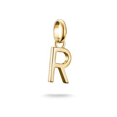 THOMAS SABO Charm-Anhänger Buchstabe R Connect vergoldet 18k Vergoldung, Recyceltes 925 Silber THOMAS SABO Charm-Anhänger Buchstabe R Connect vergoldet 18k Vergoldung, Recyceltes 925 Silber