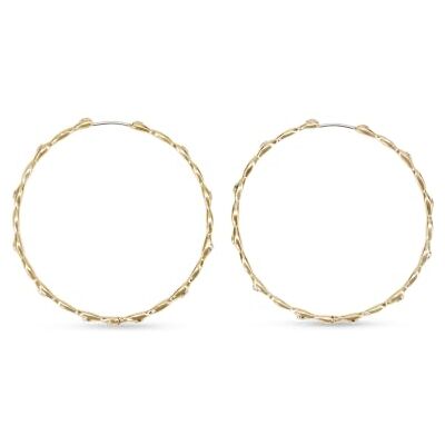 Fossil Damen Goldfarbener Edelstahl mit Ringverschluss Ohrringe Fossil Damen Goldfarbener Edelstahl mit Ringverschluss Ohrringe