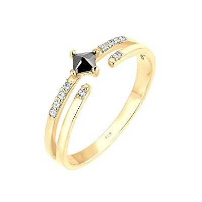Elli Ring Damen mit Zirkonia Steinen mit Kristall in 925 Sterling Silber Elli Ring Damen mit Zirkonia Steinen mit Kristall in 925 Sterling Silber