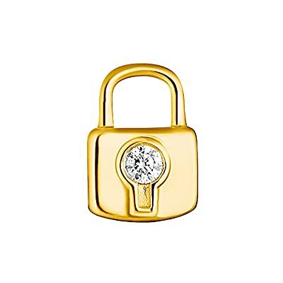 THOMAS SABO Einzel Ohrstecker Schloss gold 925 Sterlingsilber, 750 Gelbgold Vergoldung THOMAS SABO Einzel Ohrstecker Schloss gold 925 Sterlingsilber, 750 Gelbgold Vergoldung