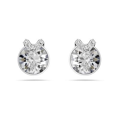 Swarovski Bella Ohrstecker, Rundschliff, Pavé, Weiß, Rhodiniert Swarovski Bella Ohrstecker, Rundschliff, Pavé, Weiß, Rhodiniert