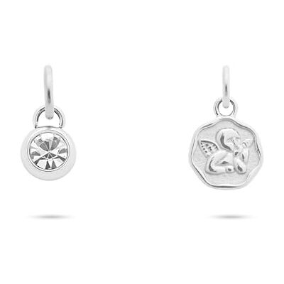 Tamaris Damen Charms Anhänger TJ-0692-P-02 aus Edelstahl in Silber mit Zirkoniasteinen Tamaris Damen Charms Anhänger TJ-0692-P-02 aus Edelstahl in Silber mit Zirkoniasteinen