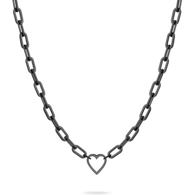 LIEBESKIND Berlin Damen Halskette LJ-1759-N-45 aus Edelstahl in IP Schwarz LIEBESKIND Berlin Damen Halskette LJ-1759-N-45 aus Edelstahl in IP Schwarz
