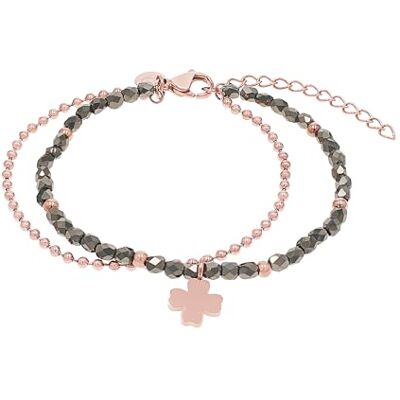 TOM TAILOR Armband für Damen, Edelstahl, mit Glas, 16+4 cm, rosefarben, Kleeblatt, Geschenkidee, Armschmuck, Damenschmuck, 2100639 TOM TAILOR Armband für Damen, Edelstahl, mit Glas, 16+4 cm, rosefarben, Kleeblatt, Geschenkidee, Armschmuck, Damenschmuck, 2100639