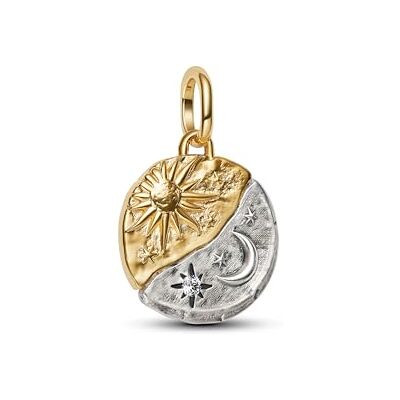 PANDORA Sonne und Mond Medaillon-Charm 763977C01 Charm Anhänger PANDORA Sonne und Mond Medaillon-Charm 763977C01 Charm Anhänger