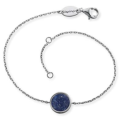 Engelsrufer Damen Armband aus Sterling Silber und Lapislazuli Kraftstein Anhänger, Karabinerverschluss, in zwei Längen verstellbar, nickelfrei, ERB-LILGEM-LP Engelsrufer Damen Armband aus Sterling Silber und Lapislazuli Kraftstein Anhänger, Karabinerverschluss, in zwei Längen verstellbar, nickelfrei, ERB-LILGEM-LP