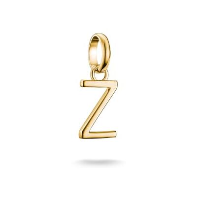 THOMAS SABO Charm-Anhänger Buchstabe Z Connect vergoldet 18k Vergoldung, Recyceltes 925 Silber THOMAS SABO Charm-Anhänger Buchstabe Z Connect vergoldet 18k Vergoldung, Recyceltes 925 Silber
